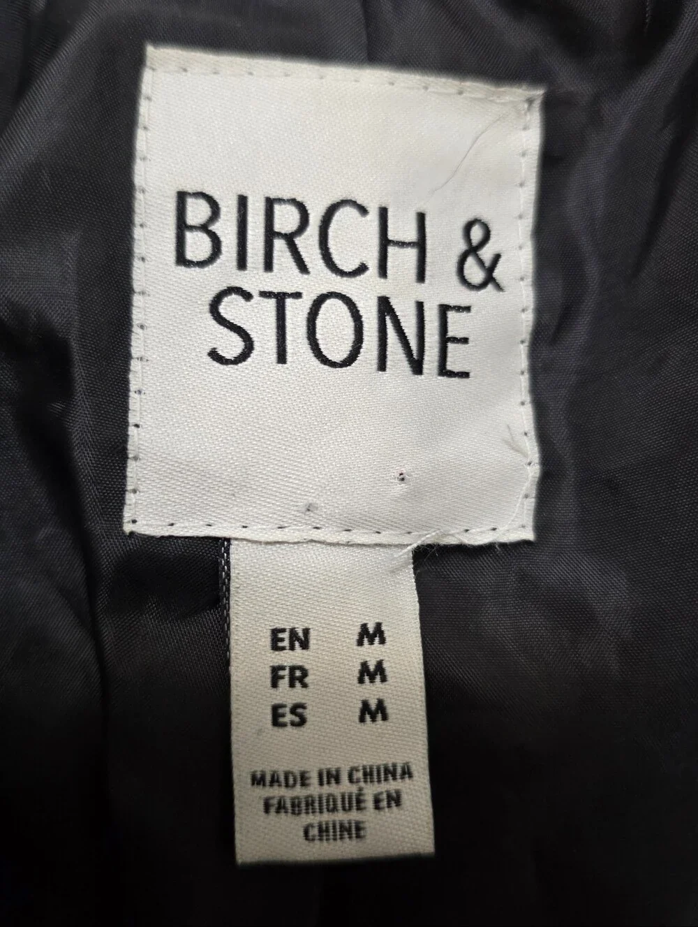 Birch & Stone Women Black Faux Leather Bomber Jacket (Sz:M)